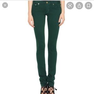 Tory Burch Ivy Super Skinny jeans size 24 green